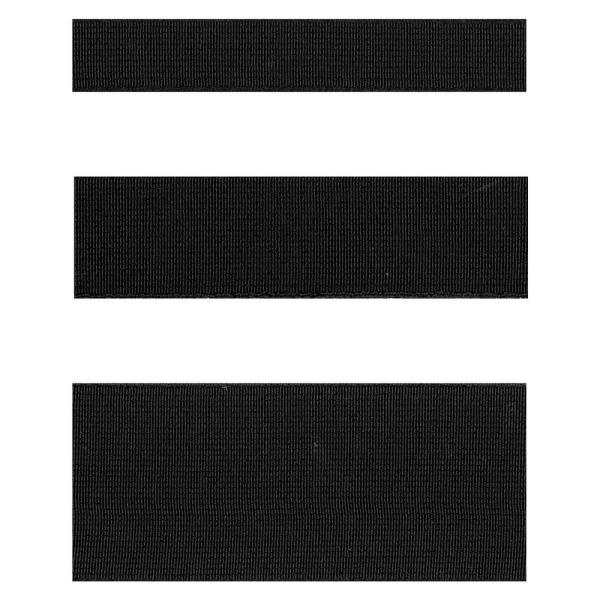 Rippgummiband in Schwarz, 3 cm breit, im Ausschnitt